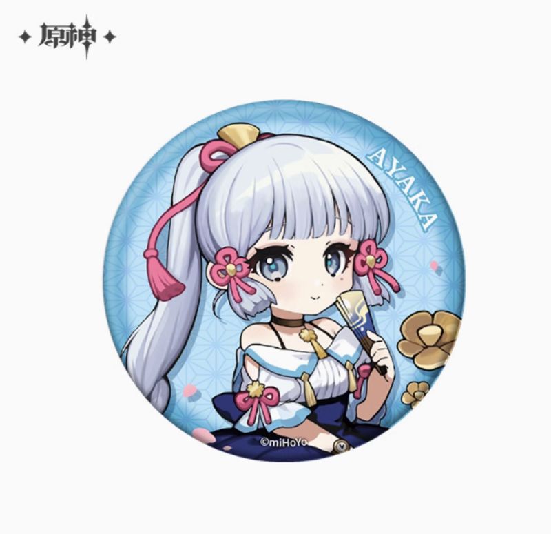 原神郊游主题系列 Q版角色徽章/挂件 Q版角色徽章 神里绫华